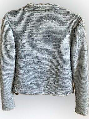 Textured Soft Blue Ribbed Women's Top